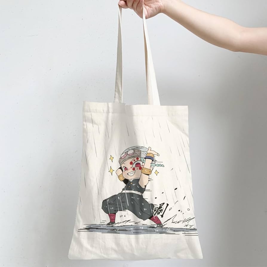 鬼滅の刃　ショッピングバッグ　缶バッジ付き　宇髄天元 鬼滅の刃 ショッピングバッグ 缶バッジ付き 宇髄天元